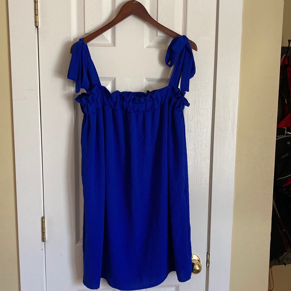 ENTRO anthropology brand tie shoulder dress